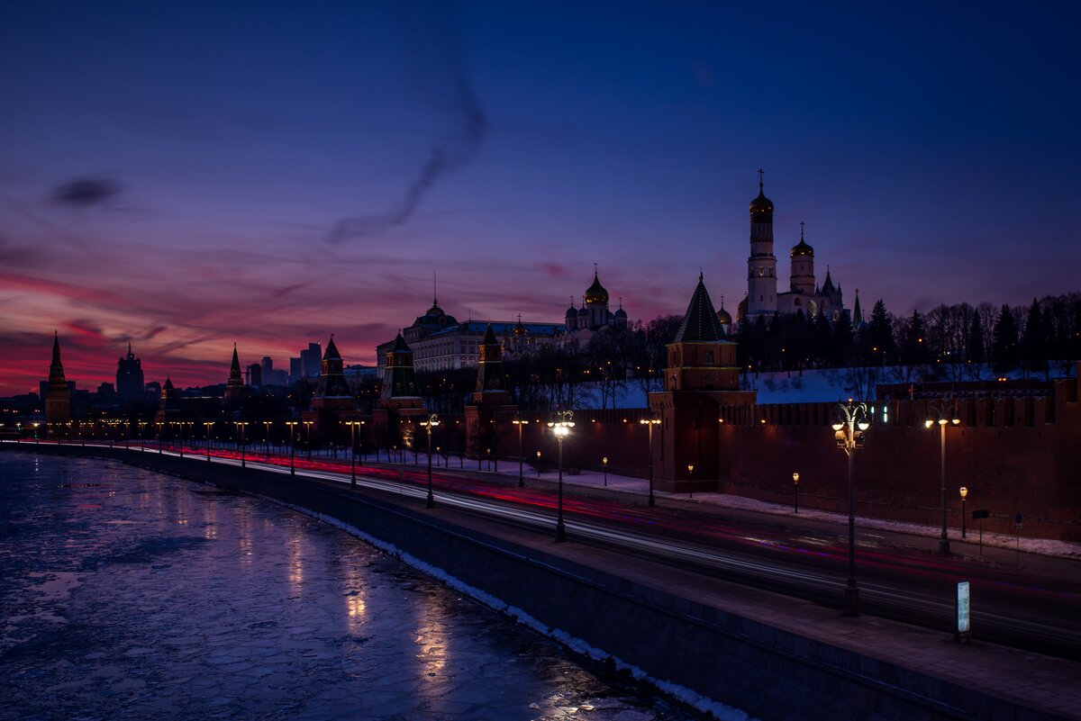 Пейзаж Москвы Вечерний