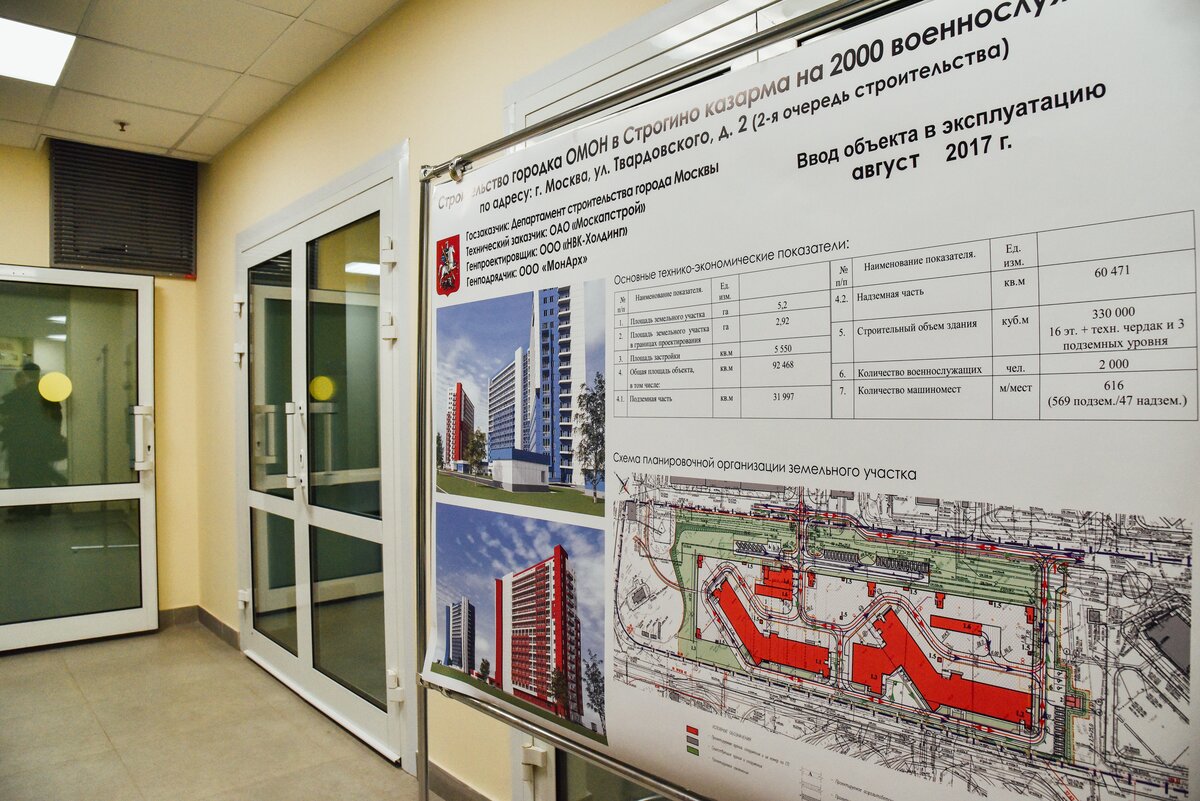 Собянин открыл новые общежития базы Росгвардии в районе Строгино – Москва  24, 27.03.2018