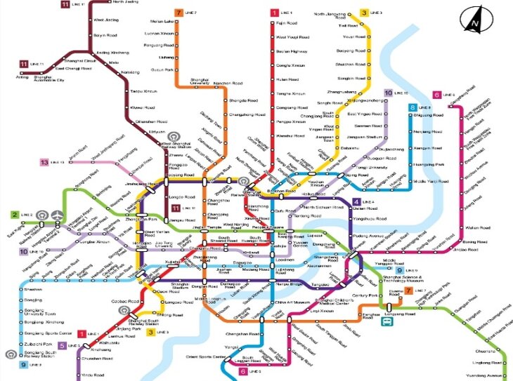 Самое большое метро в мире карта