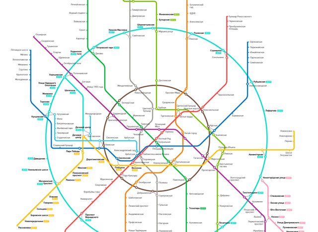 Схема московского метро 2020