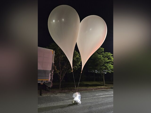 Yonhap: шары с мусором из КНДР приземлились в президентской резиденции в Сеуле