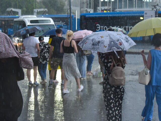 Дождь продлится в Москве до конца 2 августа