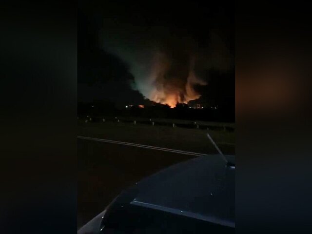Пожар произошел на нефтебазе в Адыгее после атаки БПЛА