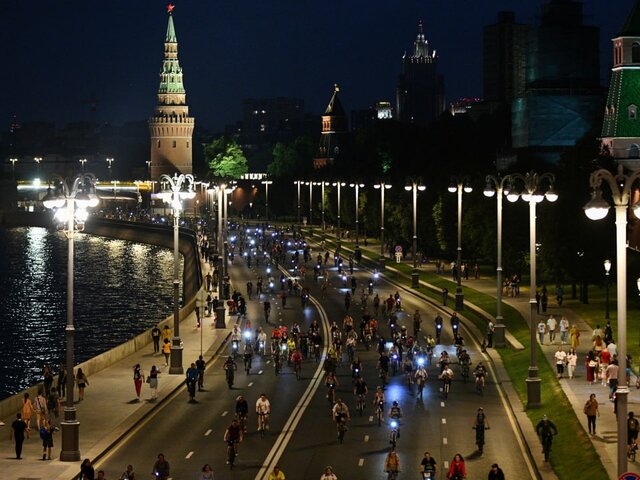 Ночной велофестиваль пройдет в Москве 6 июля