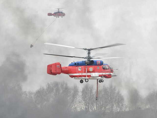 К тушению пожара под Новороссийском привлекут два вертолета Ка-32 и Ил-76