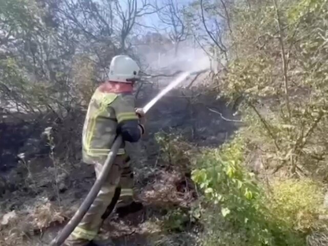 Площадь пожара в районе хутора Дюрсо увеличилась до 32 гектаров