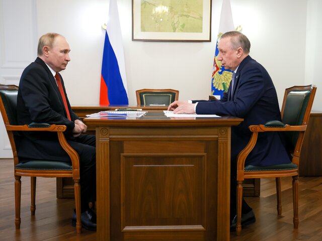 Путин провел встречу с губернатором Петербурга Бегловым