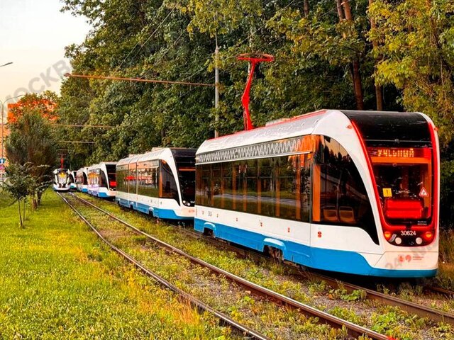 Трамваи пяти маршрутов задерживаются на Волоколамском шоссе по техпричинам