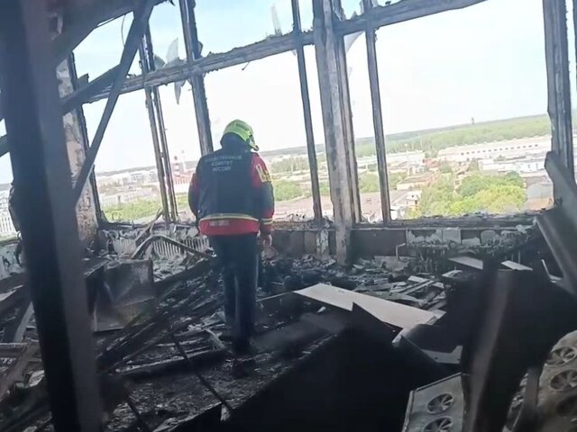 СК опубликовал кадры последствий пожара в подмосковном Фрязине