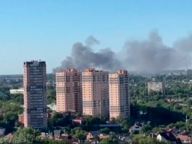 Пожар произошел на базе ресурсов снабжения МВД в Ростове-на-Дону