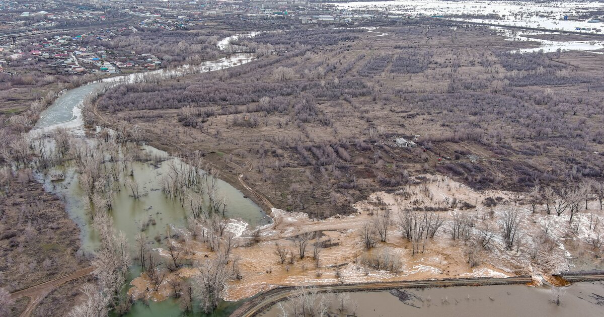 Уровень воды в Урале у Орска опустился на 9 см за два часа