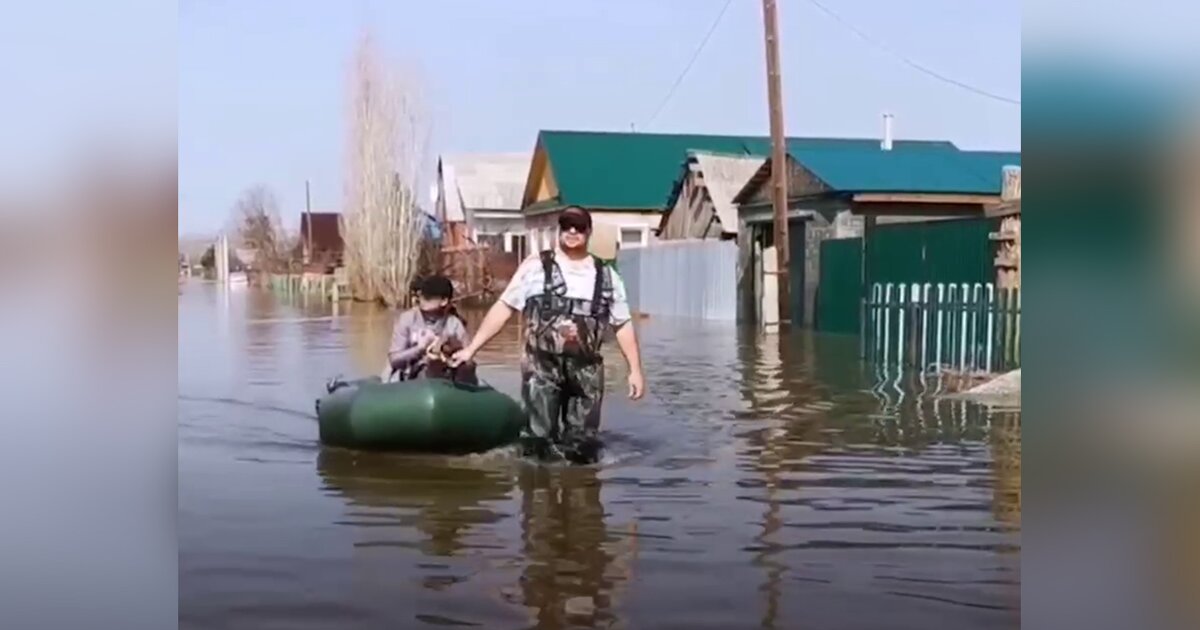 Уровень реки Урал у села Илек в Оренбуржье поднялся до 905 см