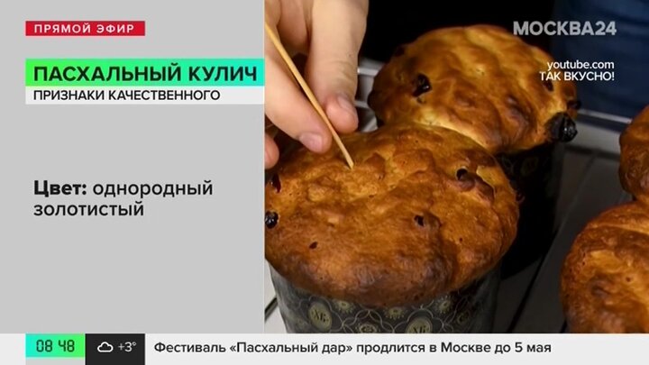 Пасхальный кулич на сухих дрожжах