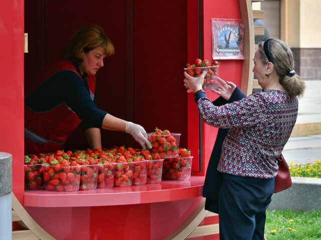 Торговые точки по продаже ягод начали работать в Москве