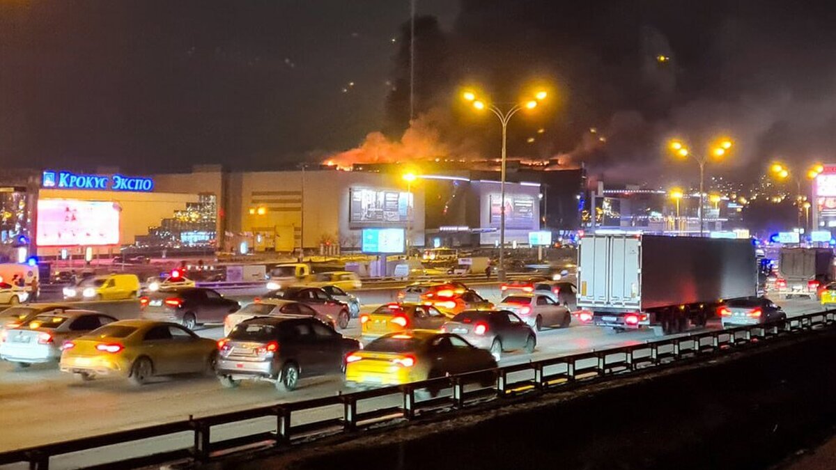 Движение по ряду улиц Подмосковья и Москвы в районе 