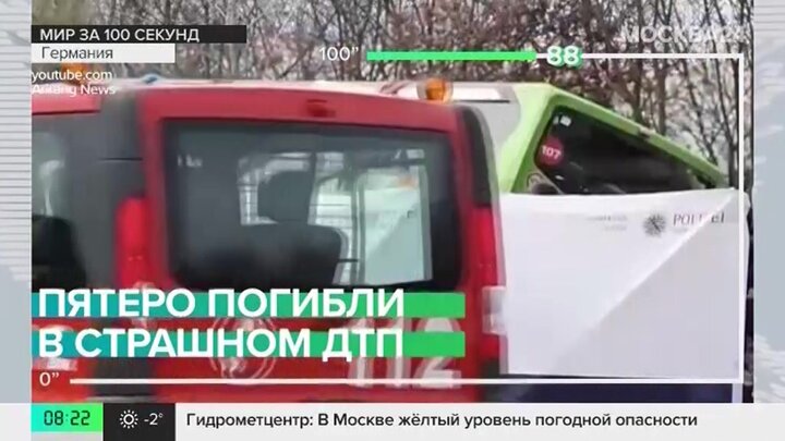 Новости мира: пять человек погибли в результате ДТП в Германии