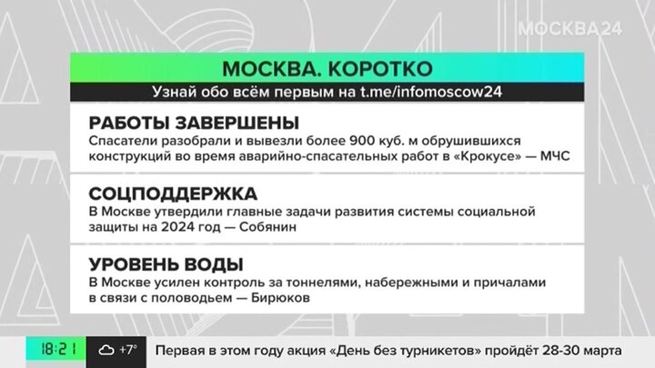 Новости часа: сотрудники МЧС вывезли более 900 кубометров обрушившихся конструкций