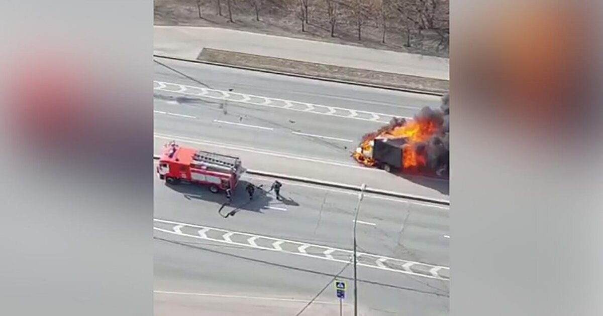 «Газель» взорвалась на западе Москвы