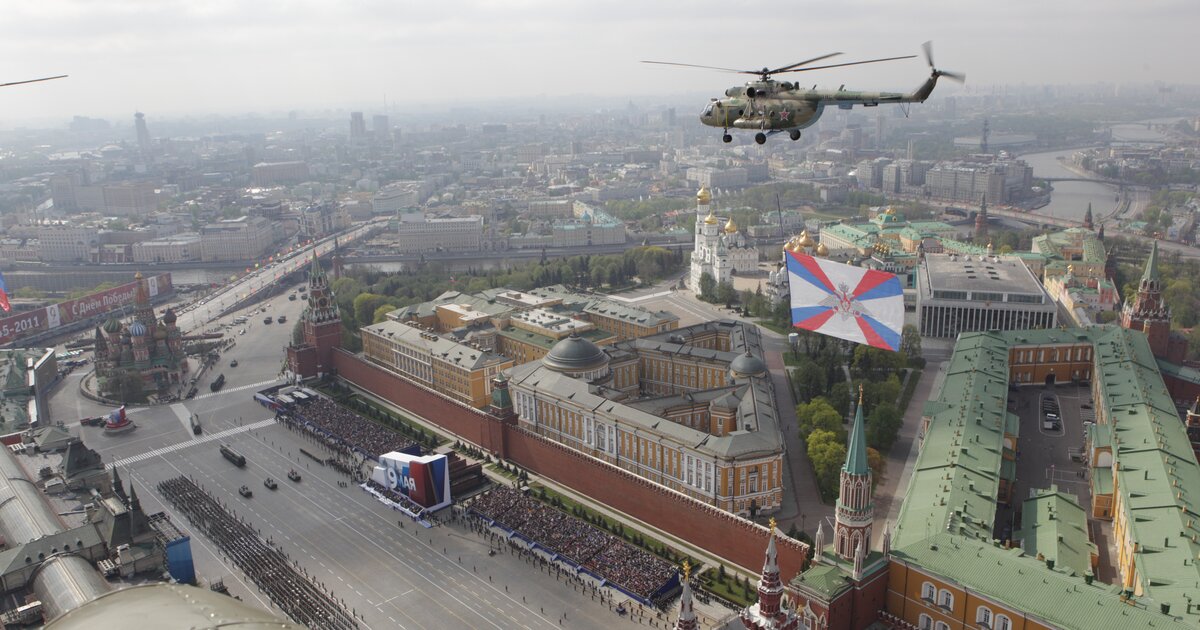 Красная площадь с вертолета