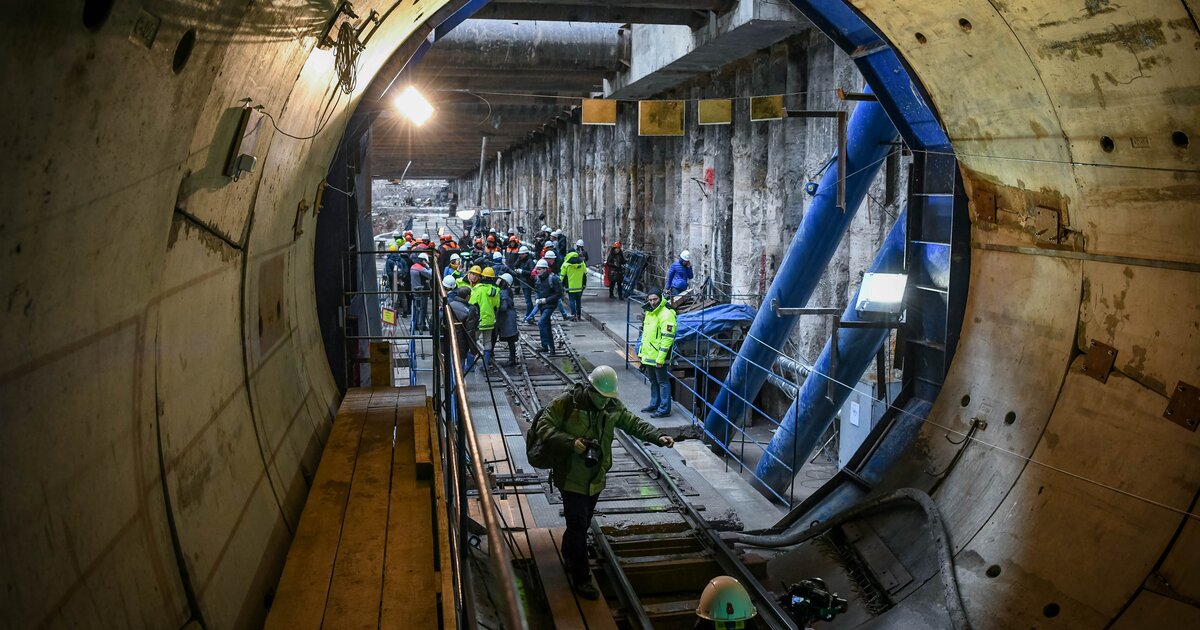 Разметка в тоннеле