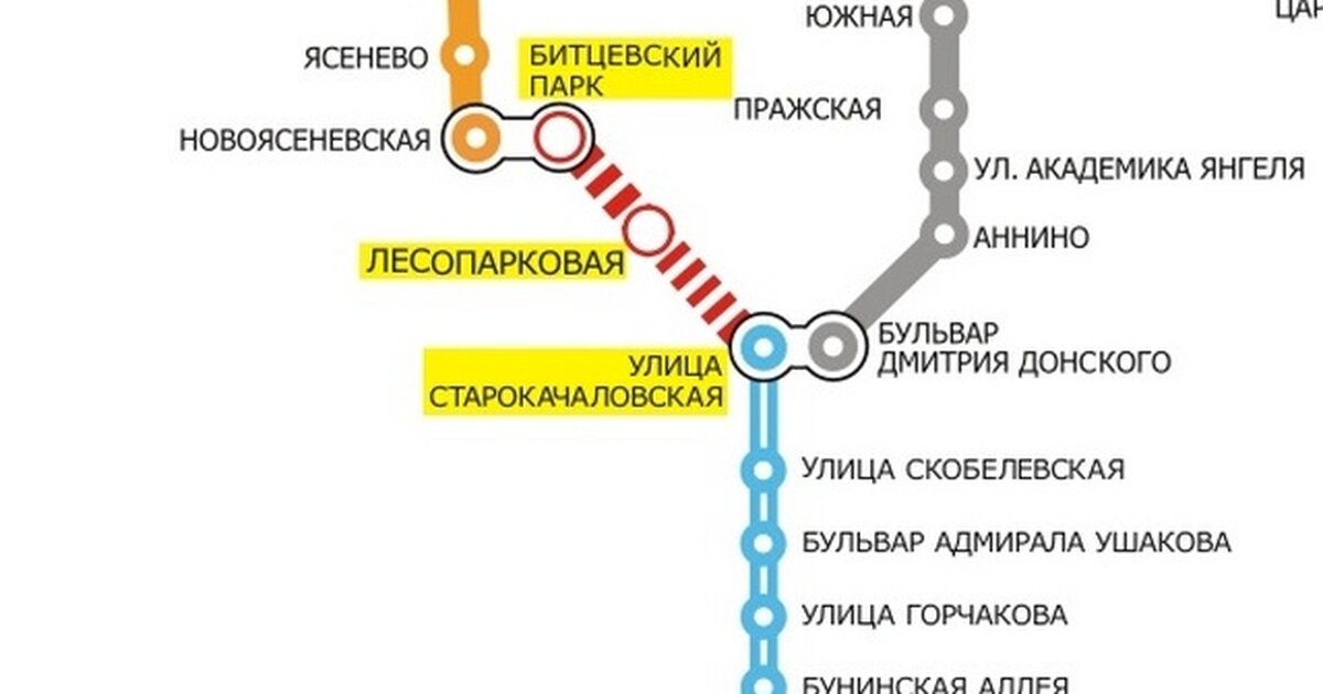 Лесопарковая метро схема метро