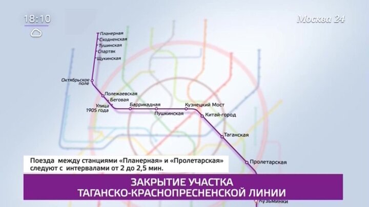 Схема метро таганско краснопресненской линии