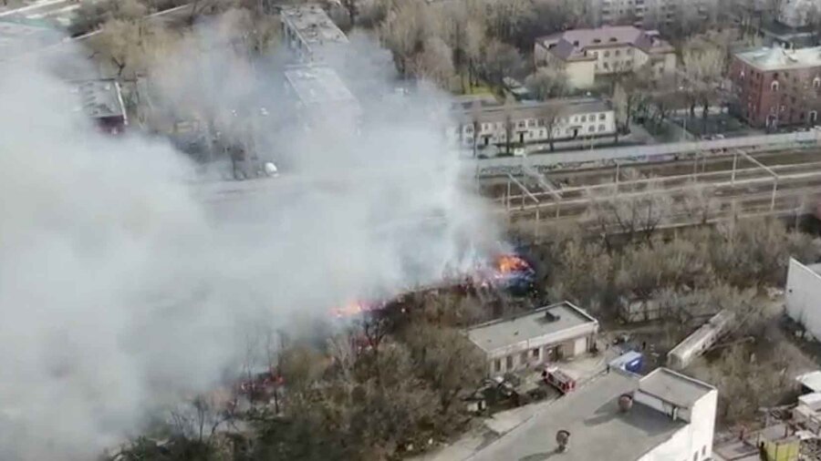 Пожар на заводе москвич