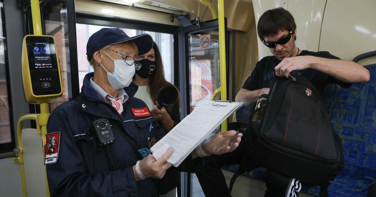 Выписывать штраф за отсутствие маски в транспорте будут электронно