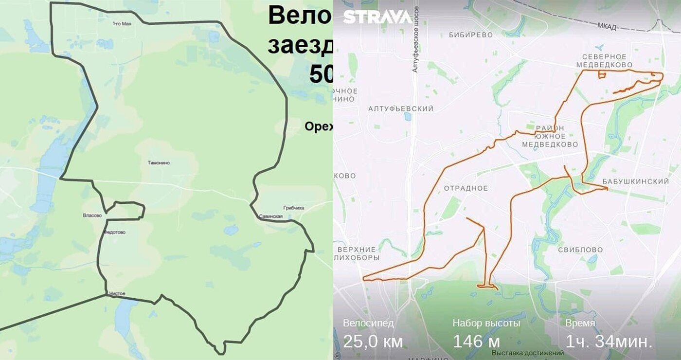 Карта велодорог москвы