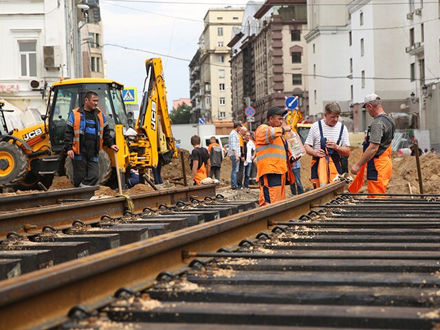 В Москве прорабатывают технологию ремонта трамвайных путей без остановки движения