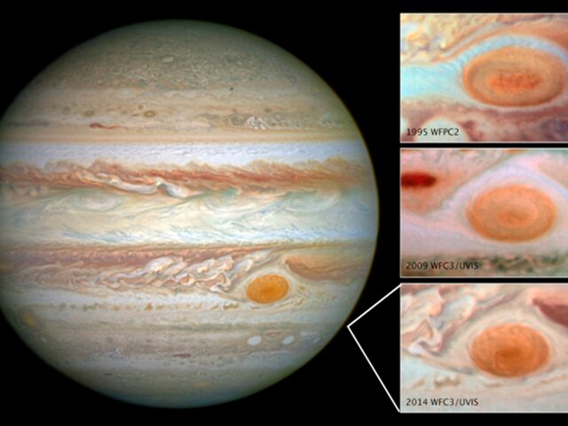 Ученые определили глубину Большого Красного Пятна на Юпитере