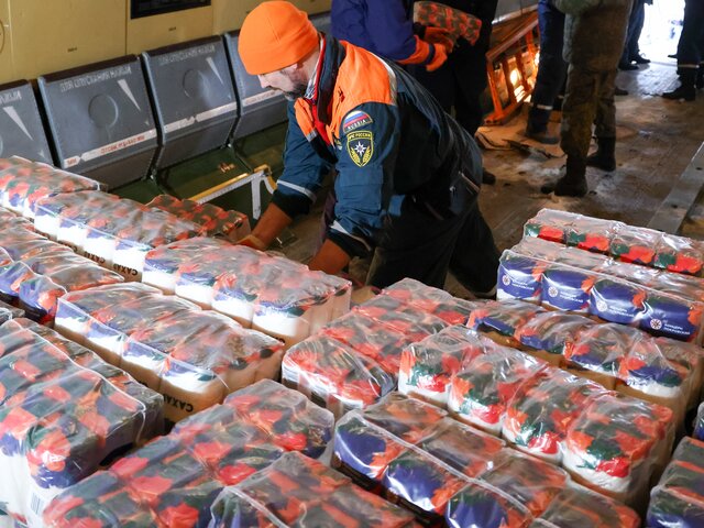 МЧС РФ доставило более 330 тонн гумпомощи жителям Донбасса и Украины за два дня