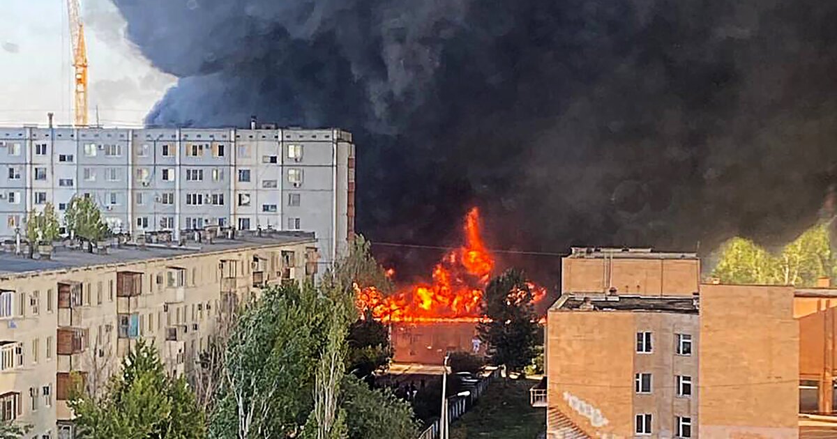 Пожар в городе