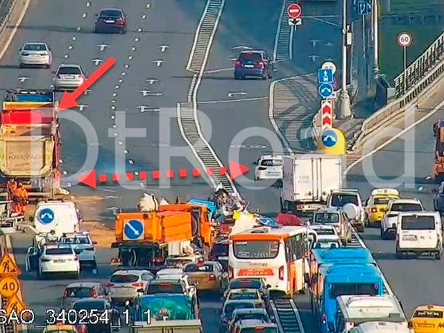 Движение на Ленинградском шоссе восстановили после ДТП с участием грузовика