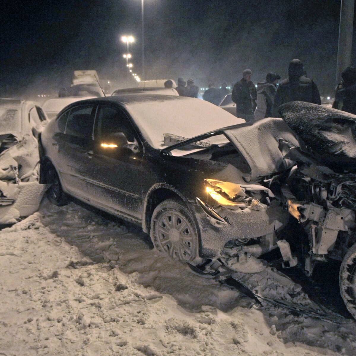 В крупной аварии в США столкнулись около 30 автомобилей – Москва 24,  24.01.2014