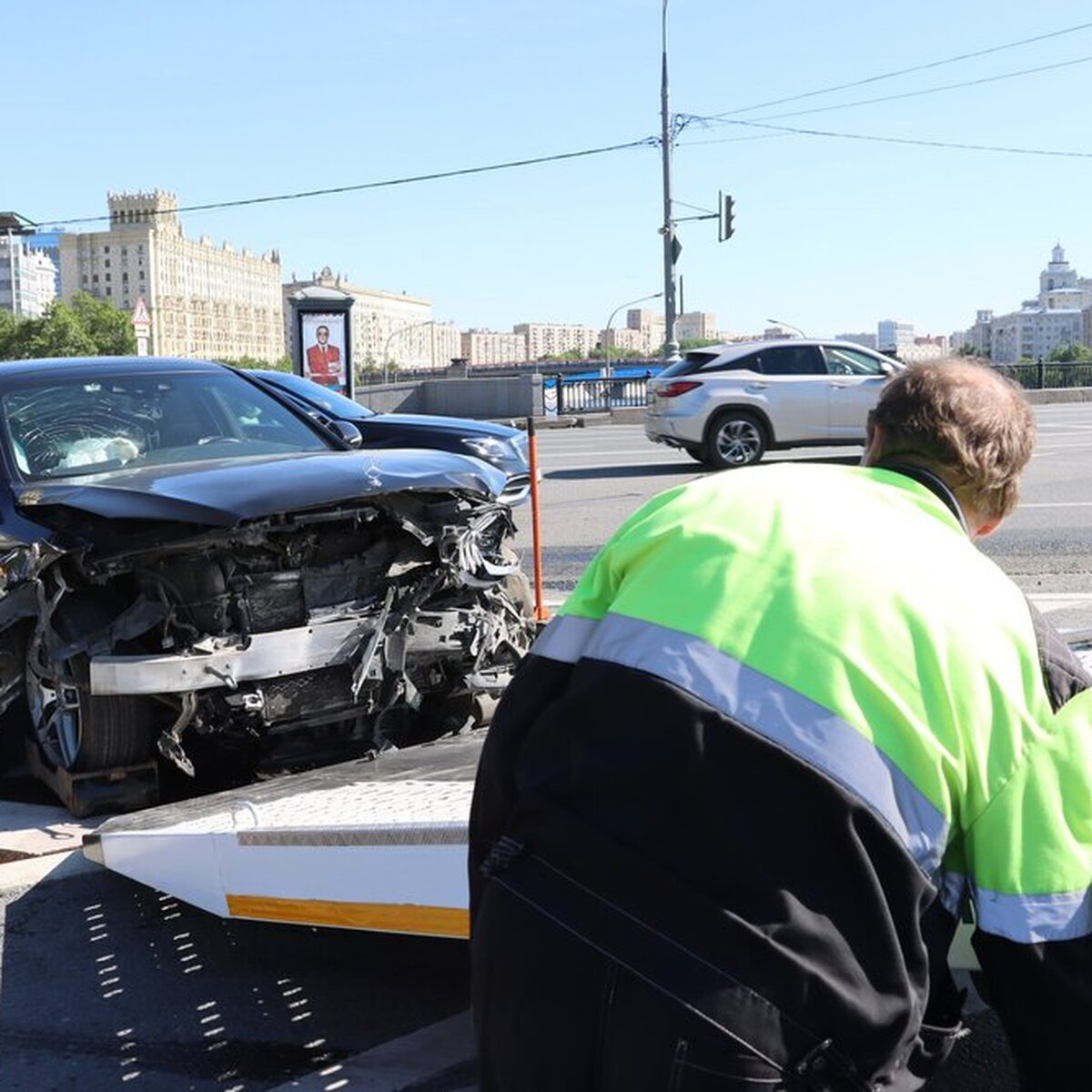 ДТП с участием четырех авто произошло на Новом Арбате в Москве – Москва 24,  07.06.2022