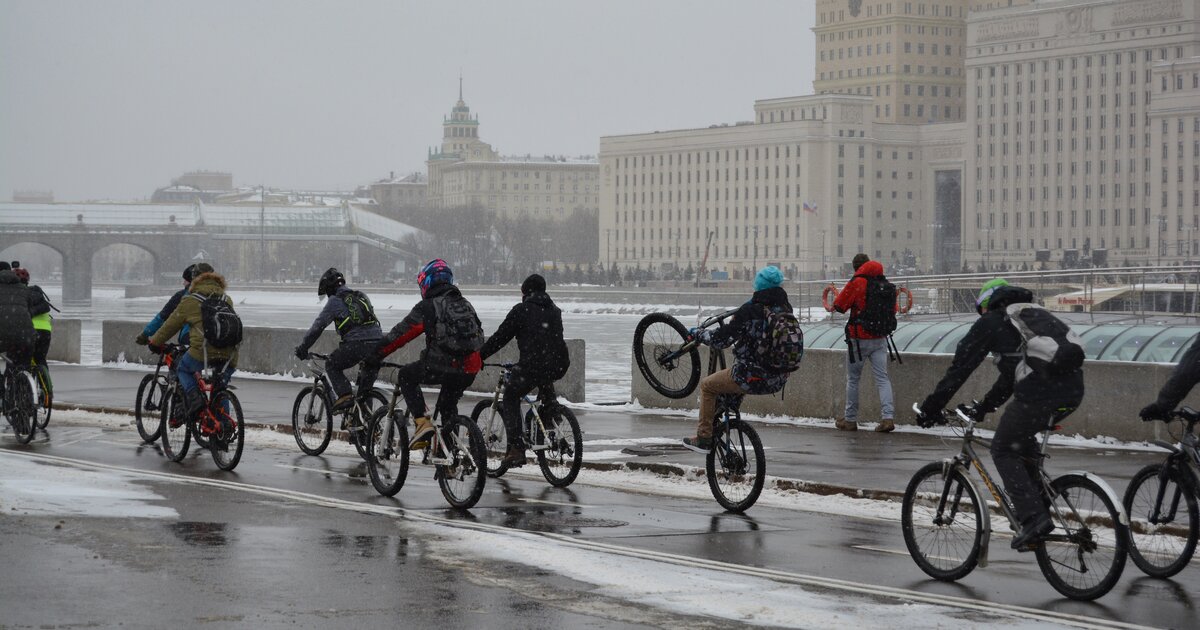 Зимний велофестиваль Москва. Веломания покатушки.