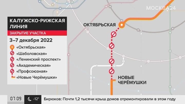 Калужско рижская линия закрытие в январе 2024