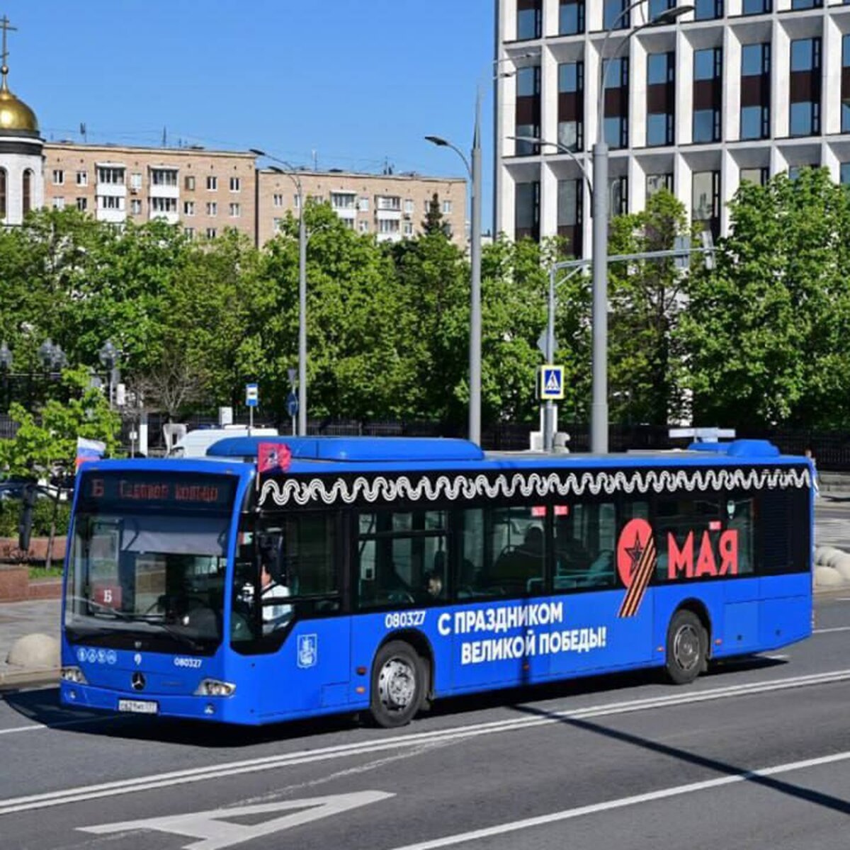 Московский транспорт украсили ко Дню Победы – Москва 24, 07.05.2023