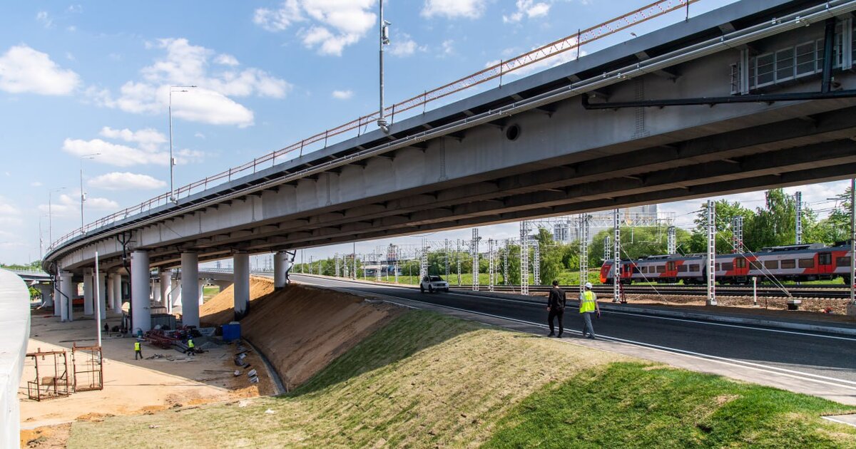 Эстакада Южного участка Московского скоростного диаметра