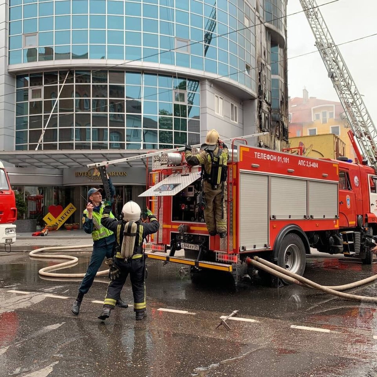 Пожар в отеле Marton Palace в центре Калининграда потушили – Москва 24,  19.05.2023