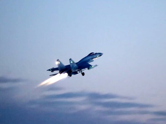 Российский Су-35 вылетал на перехват бомбардировщиков США над Балтийским морем