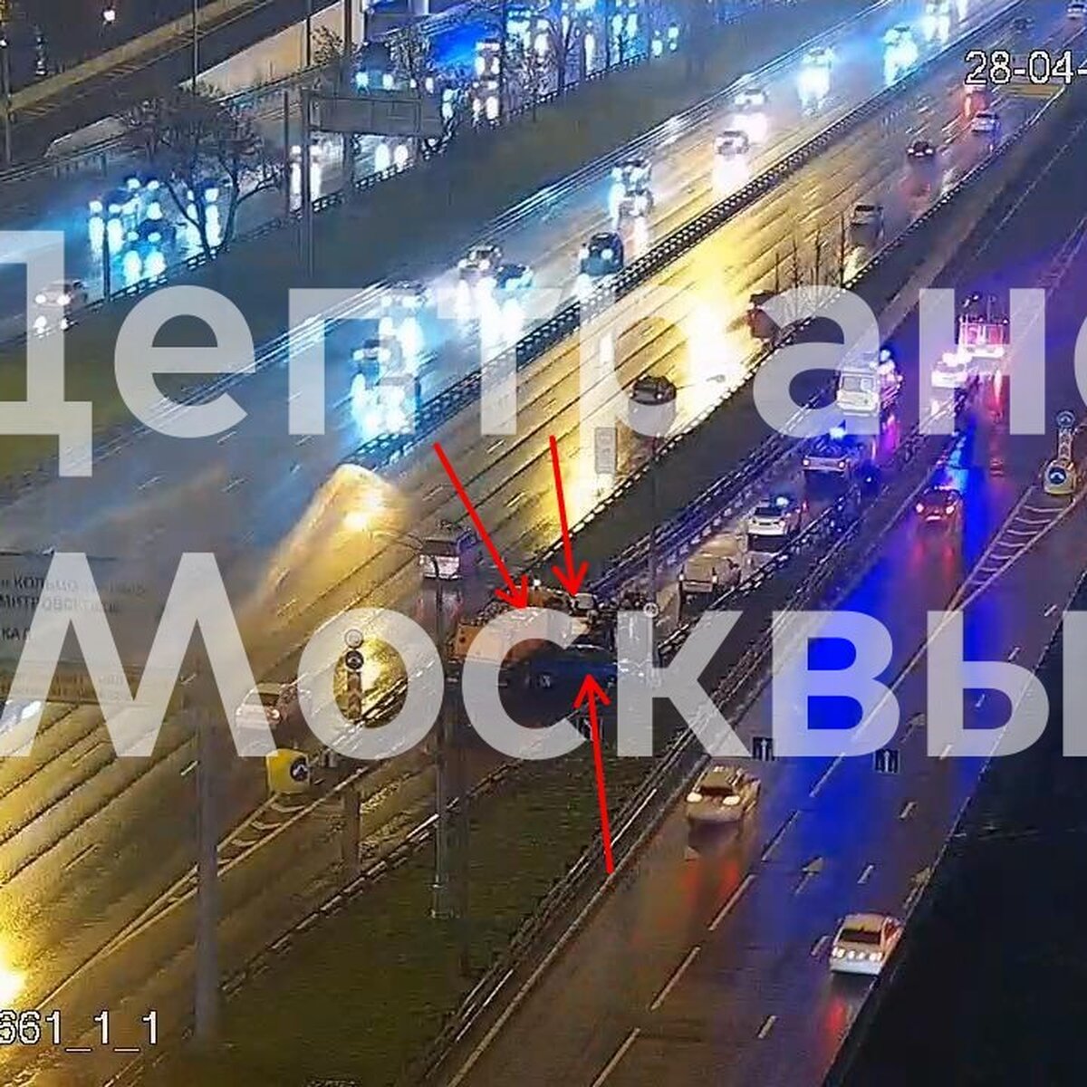 На Ленинградском проспекте из-за ДТП заблокировано движение на Третье  транспортное кольцо – Москва 24, 28.04.2023