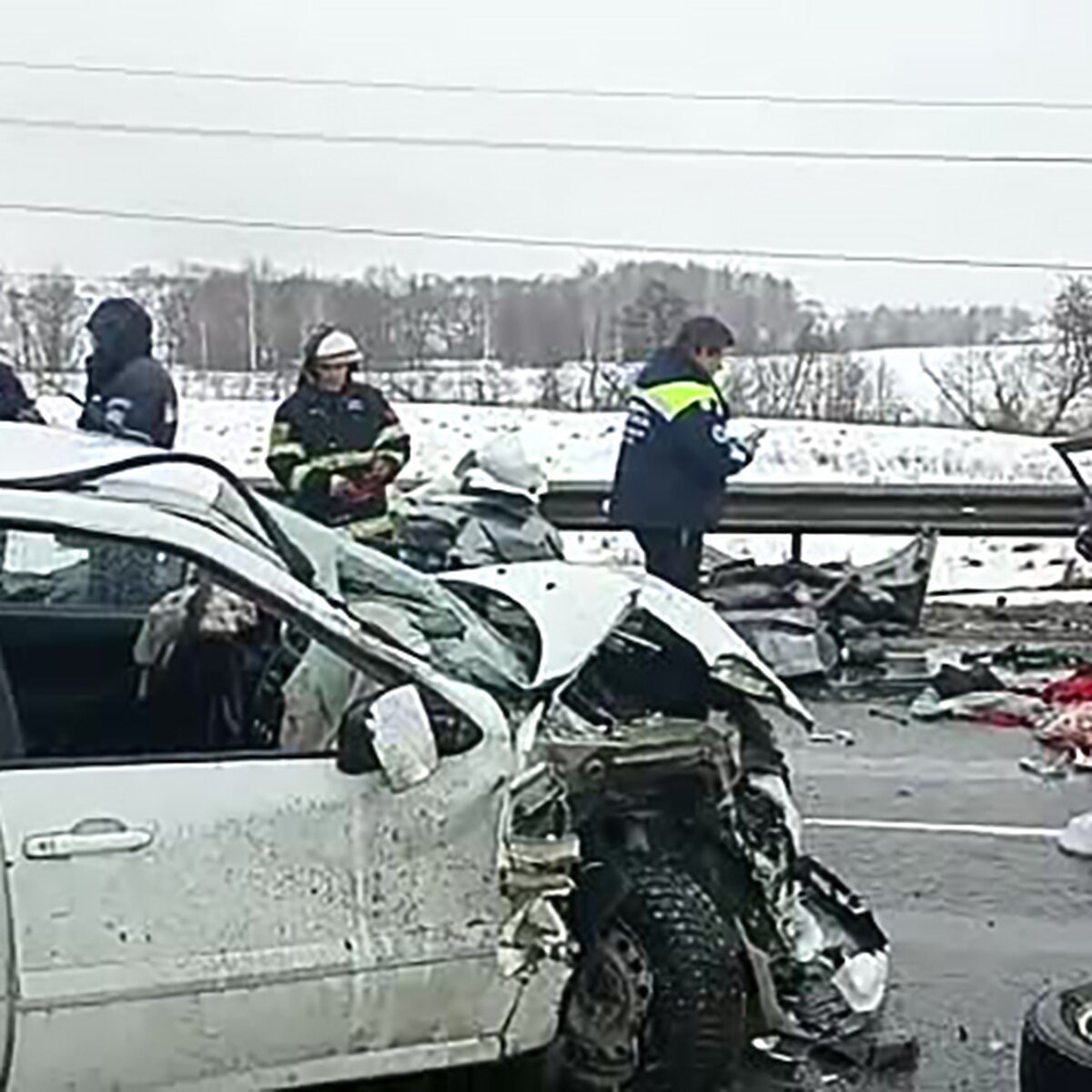 Кадры с места аварии в Подмосковье появились в Сети – Москва 24, 16.03.2023