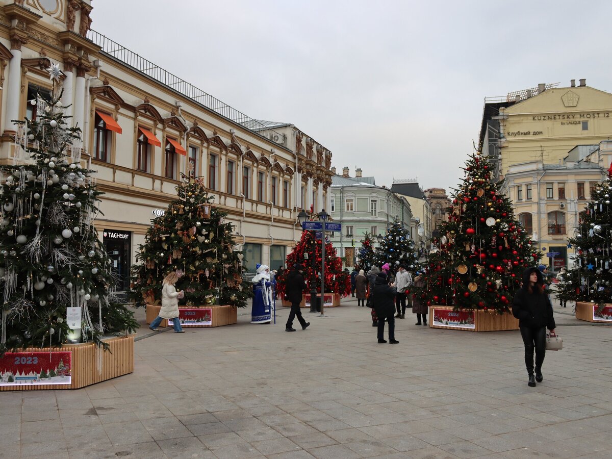 Традиционная выставка дизайнерских елей открылась на Кузнецком Мосту в  Москве – Москва 24, 26.12.2022