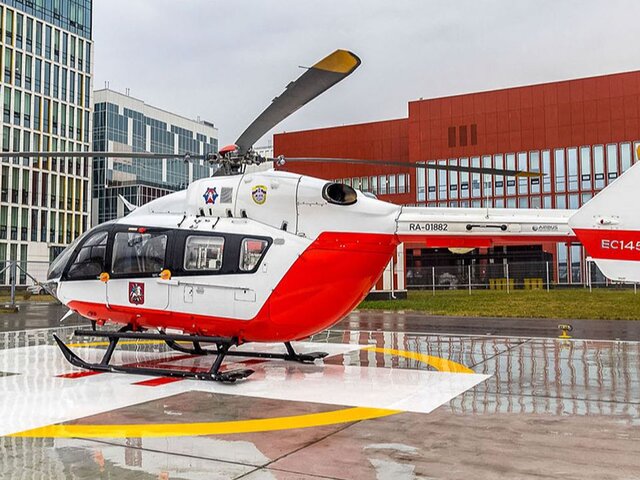 Санитарный вертолет вышел на круглосуточное дежурство в ММКЦ 