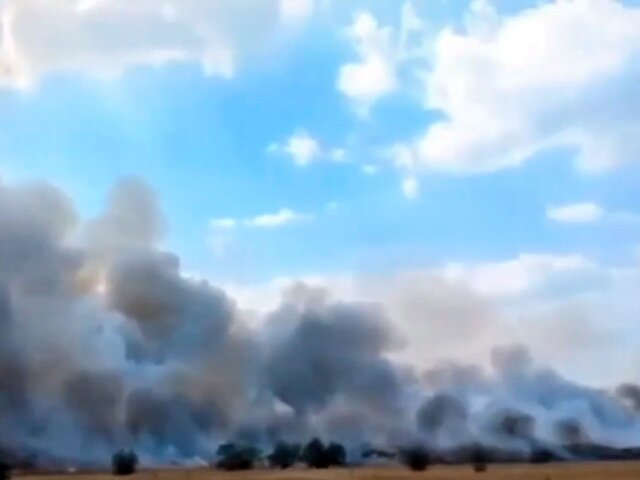 Пострадавших в результате пожара на полигоне в Крыму нет