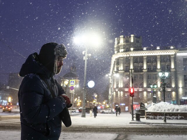 Москвичей предупредили о сильном снегопаде и ветре