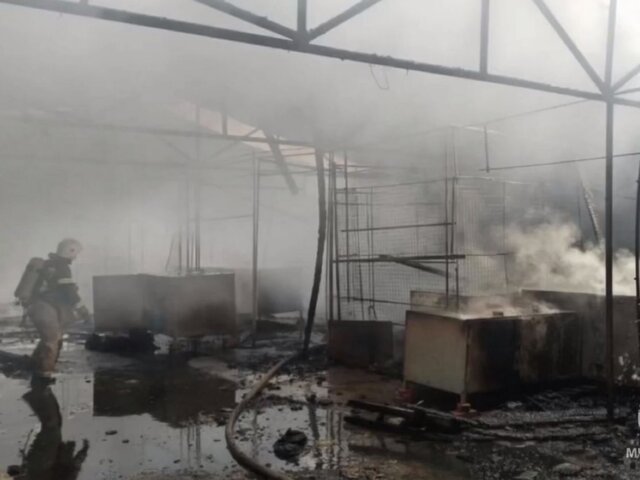 На рынке в Кабардино-Балкарии ликвидировали открытое горение