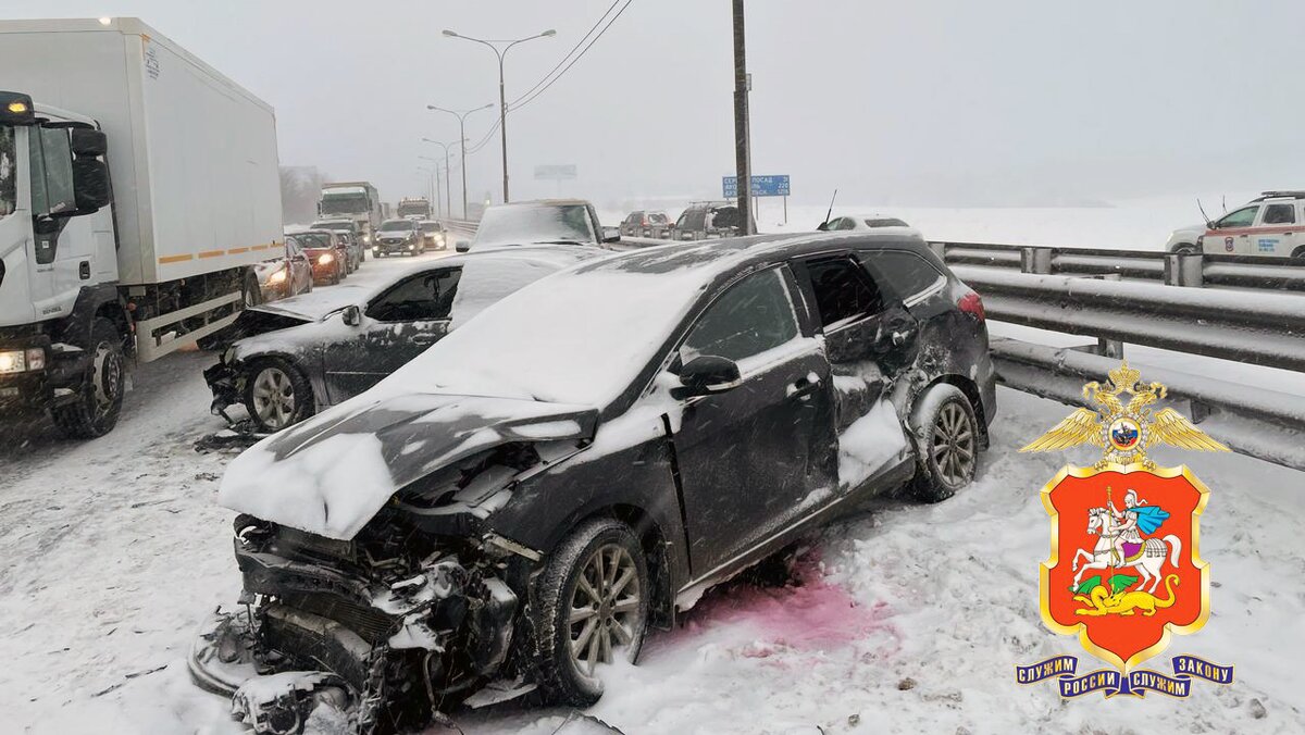 Еще одно крупное ДТП произошло в Подмосковье из-за снегопада – Москва 24,  07.02.2024